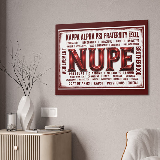 NUPE Crimson Pride Horizontal Wall Canvas