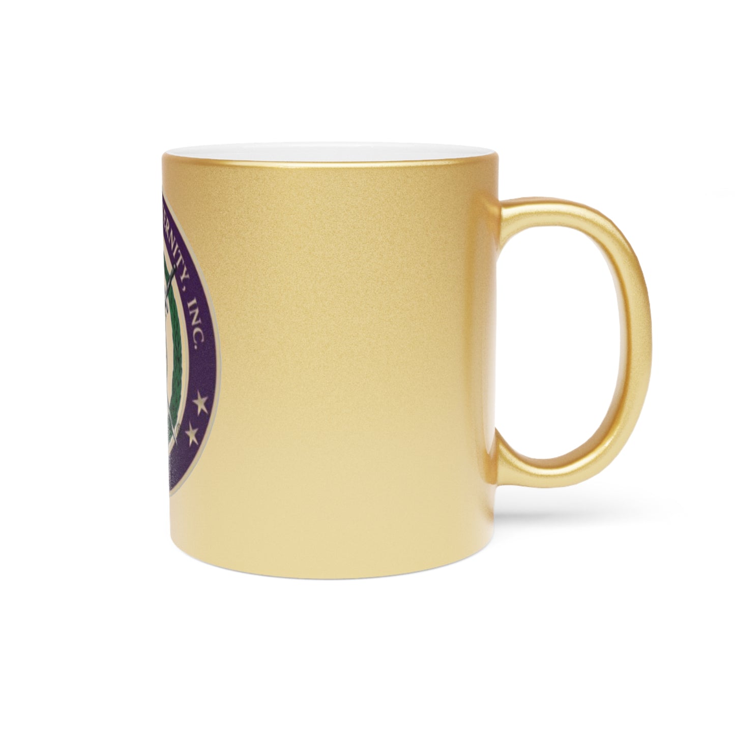 Omega Psi Phi Crest Metallic Gold Mug