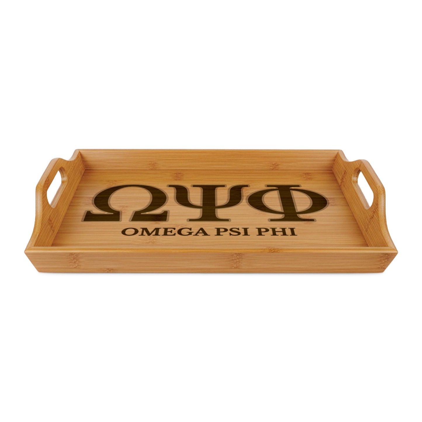 Bamboo Serving Tray | Omega Psi Phi