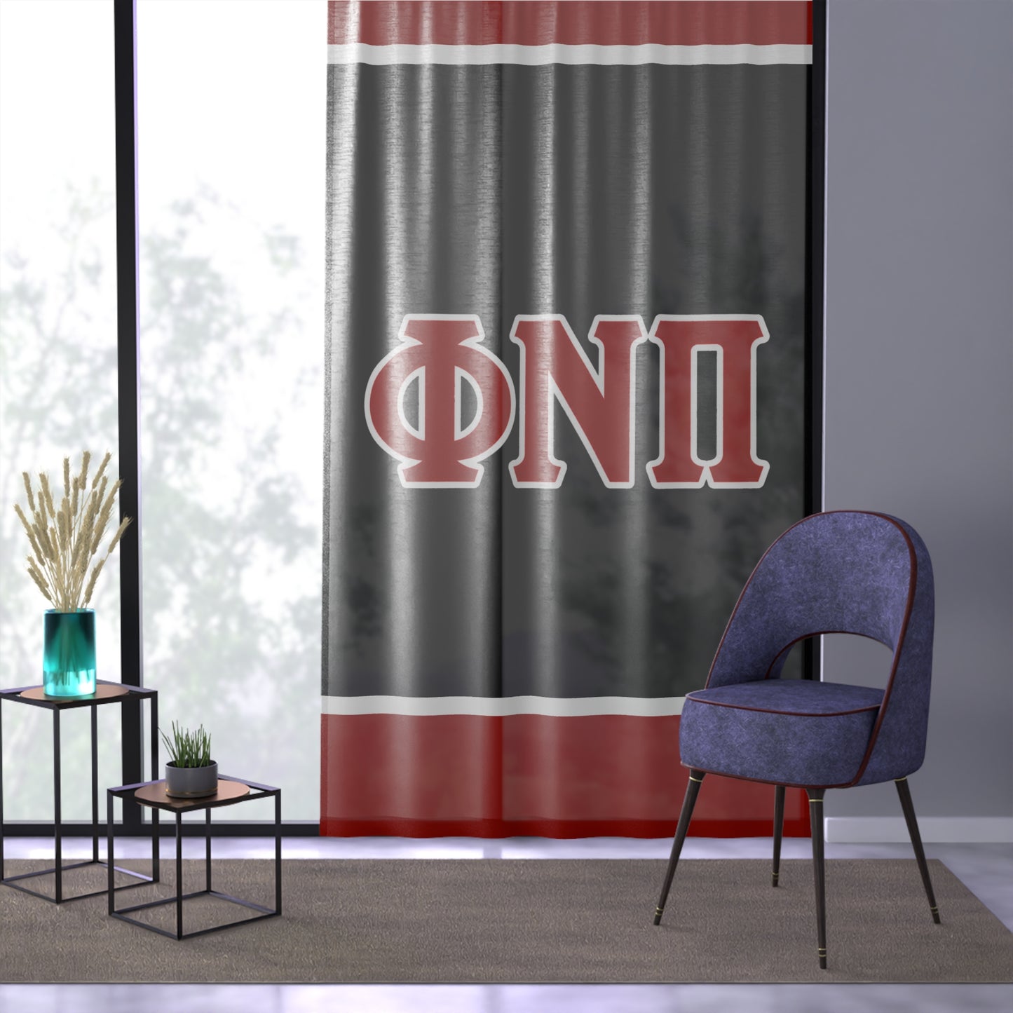 Phi Nu Pi Window Curtain  (50″ × 84″)