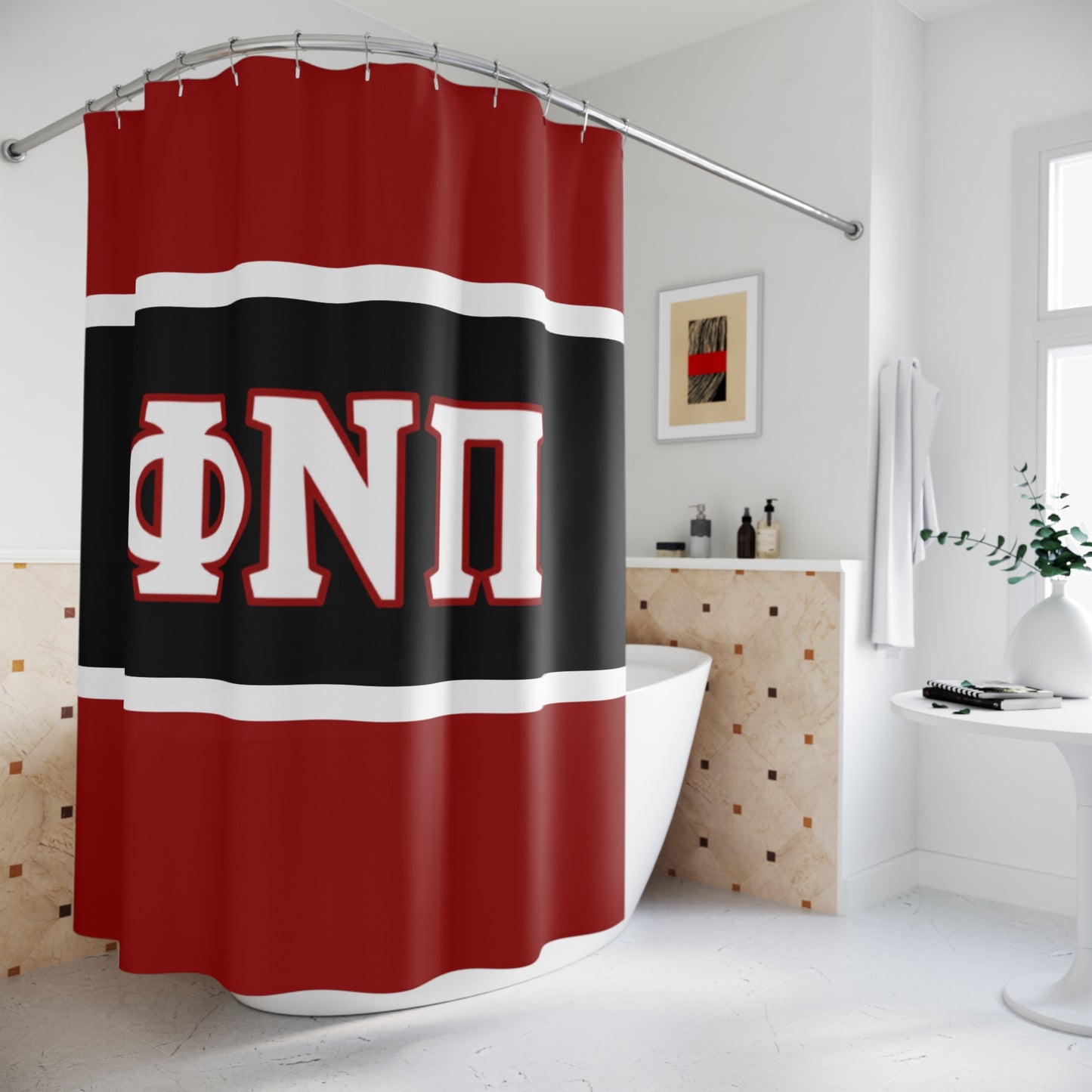 Phi Nu Pi Shower Curtain