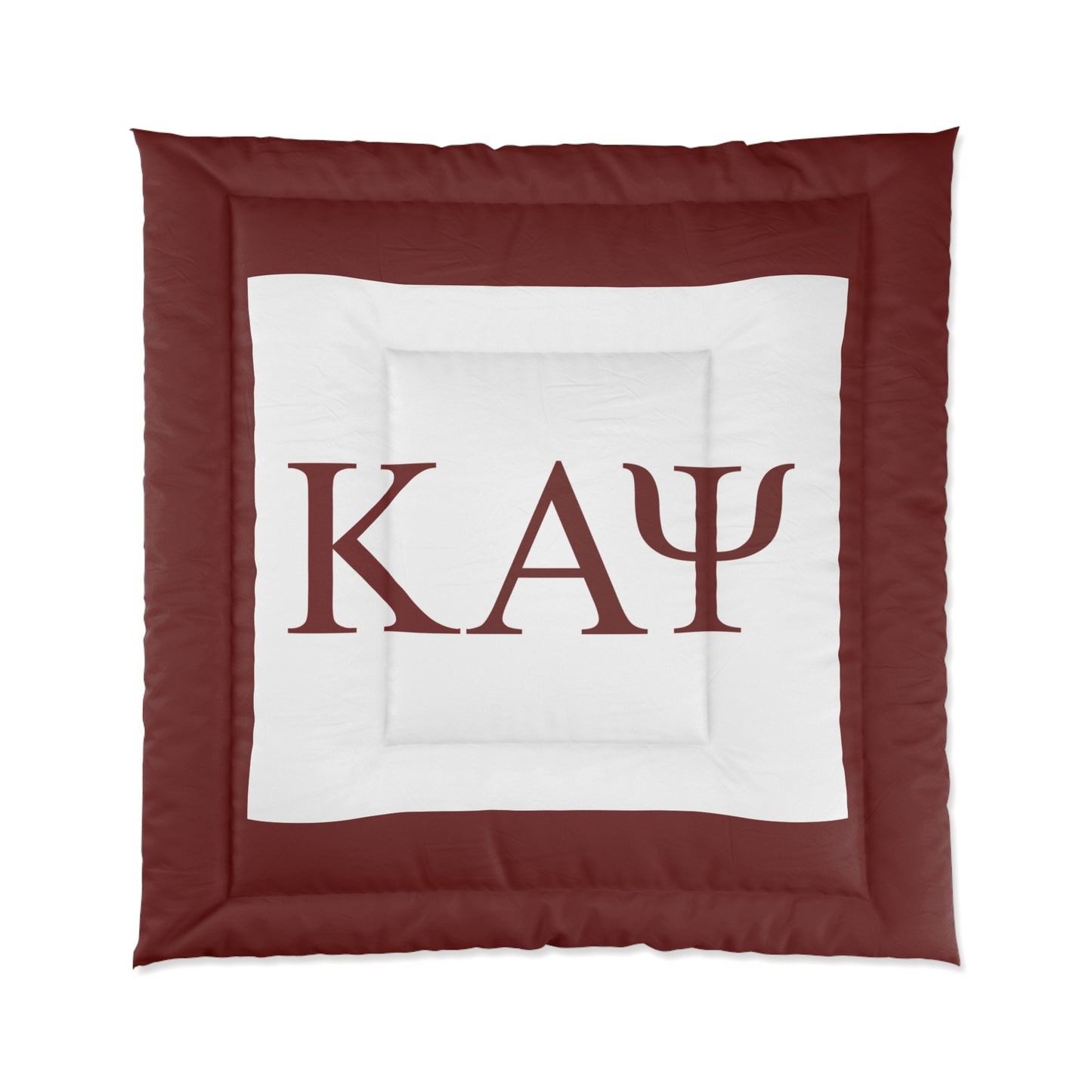 KAPsi Comforter - Crimson & White