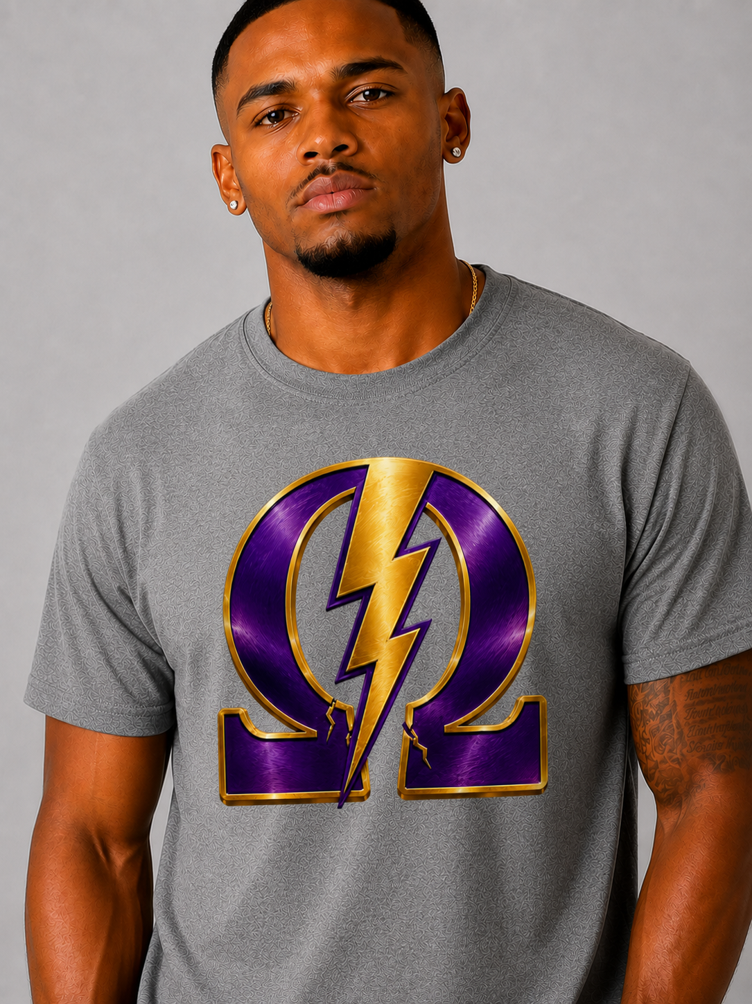 Omega Lightning Rod Gray T-shirt