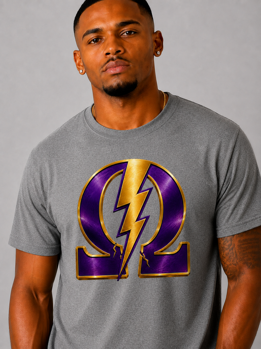 Omega Lightning Rod Gray T-shirt
