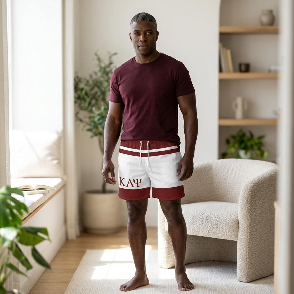 Kappa Crimson Swim Trunks
