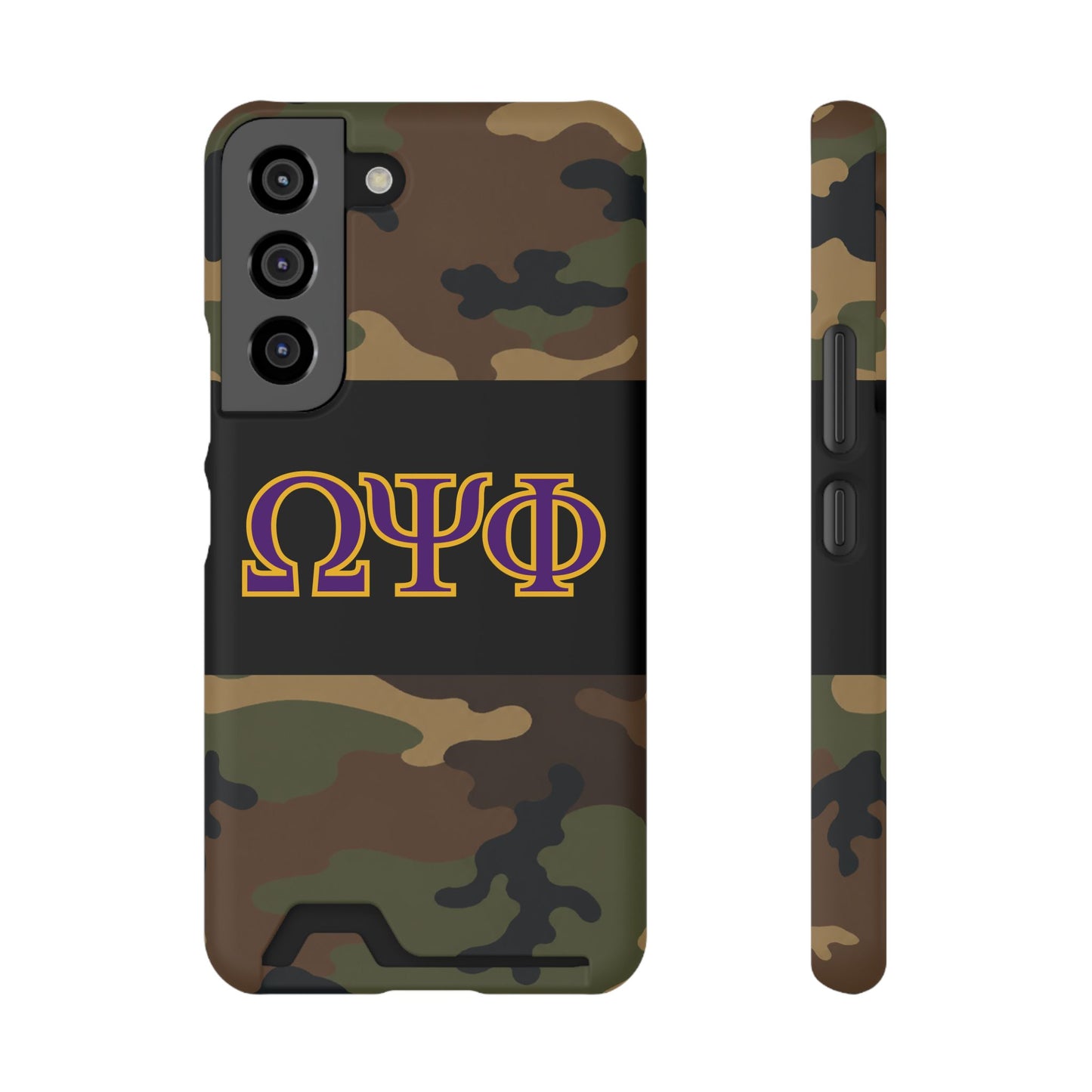 Omega Psi Phi Camo Slim Wallet Phone Card Case