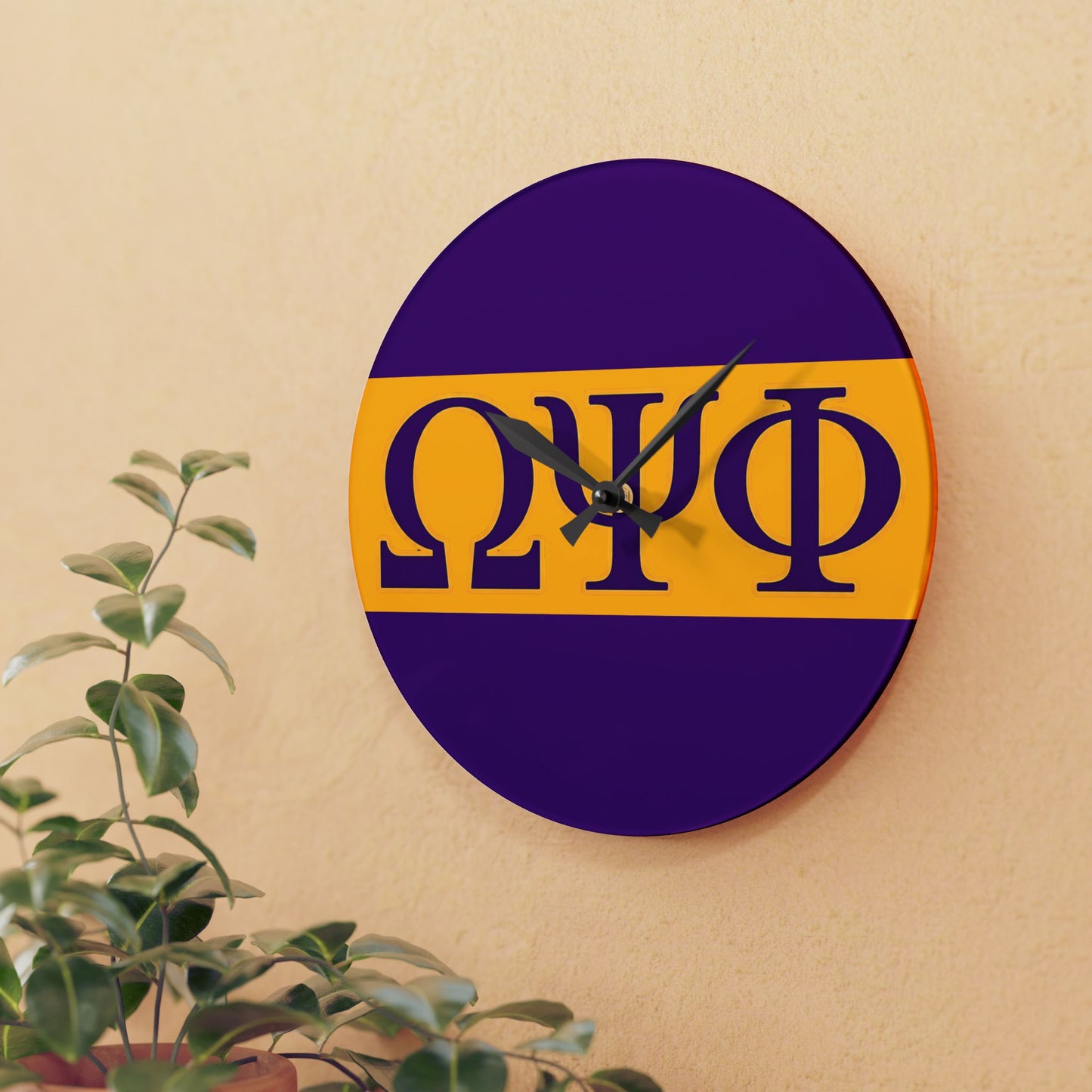 Omega Psi Phi Wall Clock