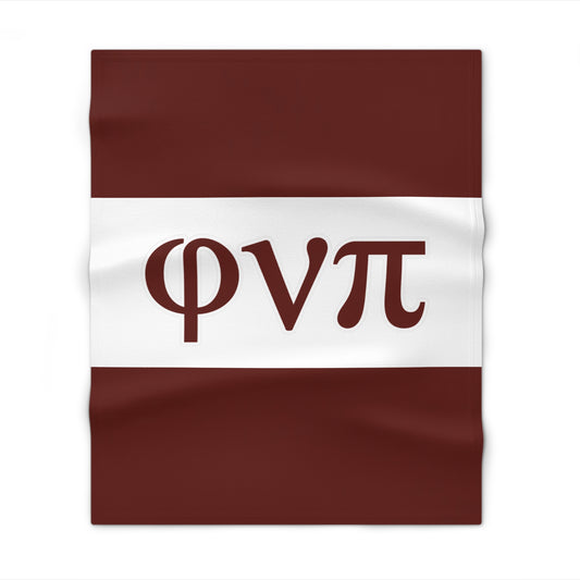 Phi Nu Pi Crimson Throw Blanket