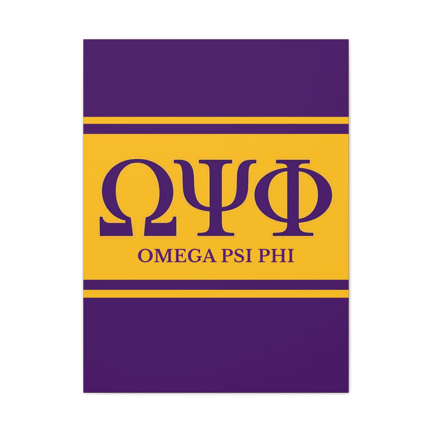 Omega Psi Phi Vertical Wall Canvas