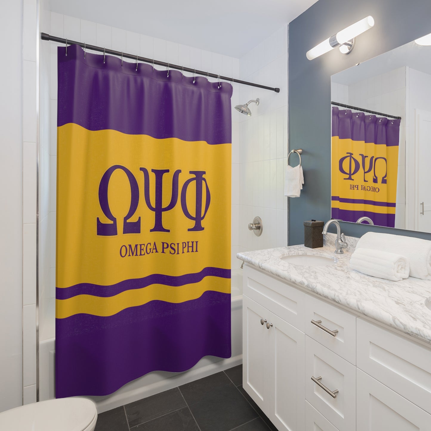 Omega Psi Phi Shower Curtain