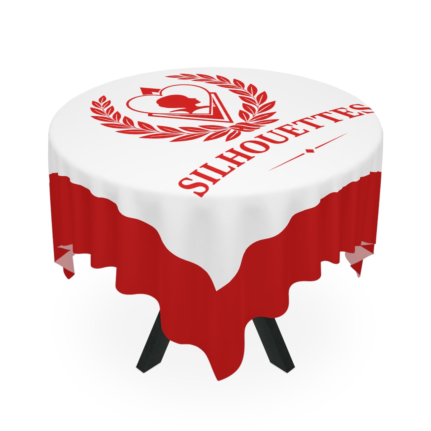 Silhouettes White Tablecloth