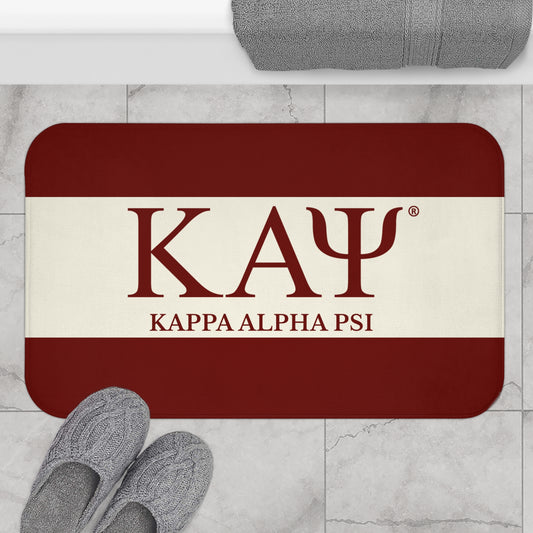 NUPE Licensed Memory Foam Bath Mat — Crimson & Cream