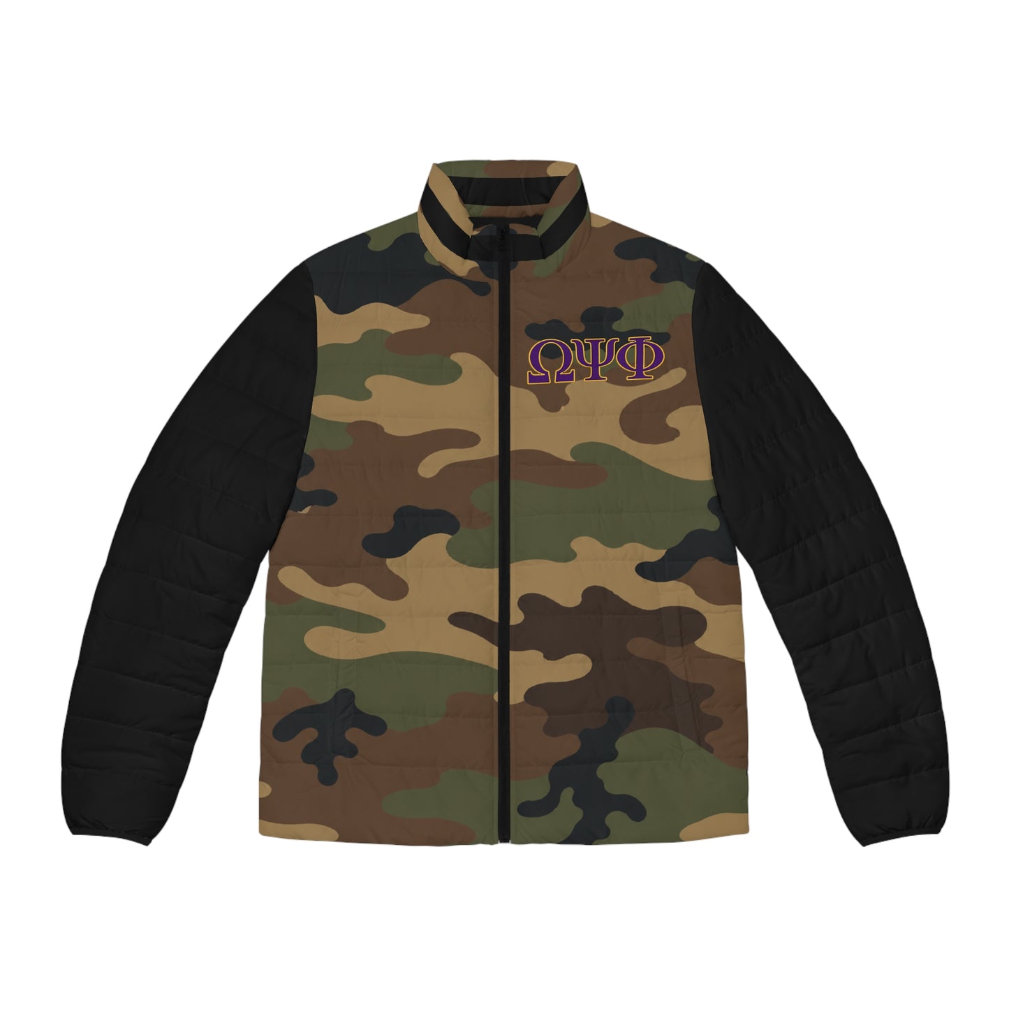 Omega Psi Phi Camo Puffer Jacket