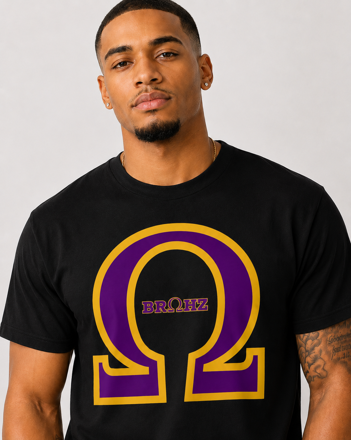Omega Letter Black T-shirt