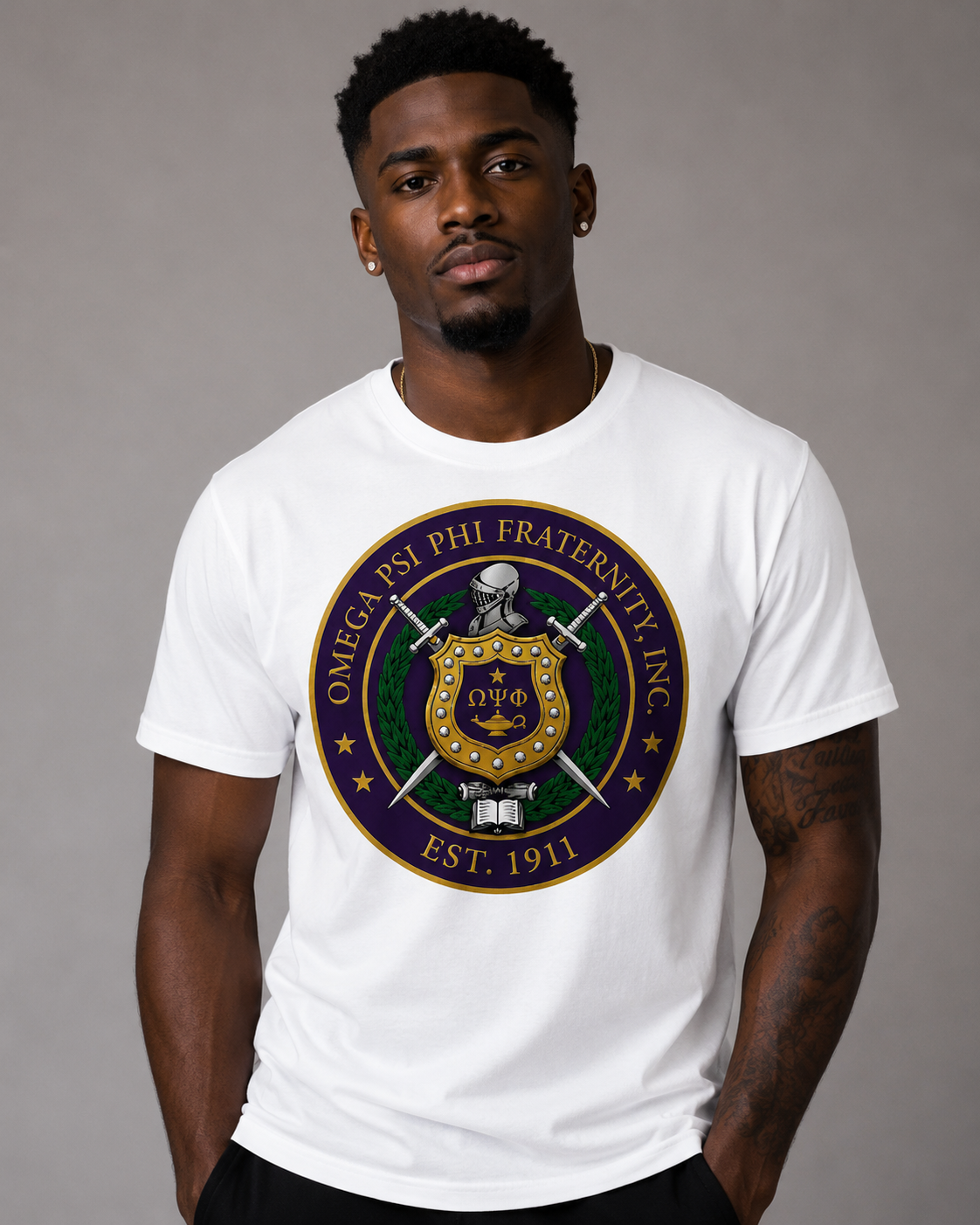 Omega Psi Phi Crest T-shirt