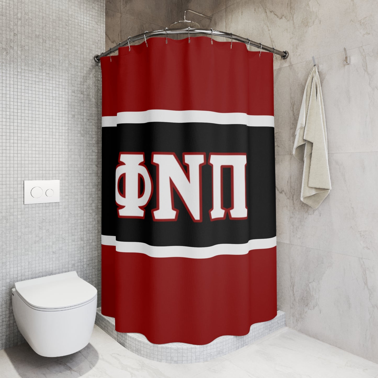 Phi Nu Pi Shower Curtain