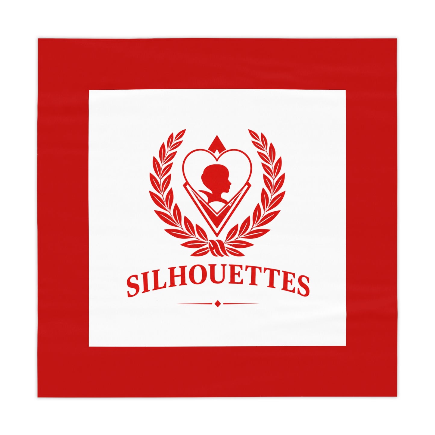 Silhouettes White Tablecloth