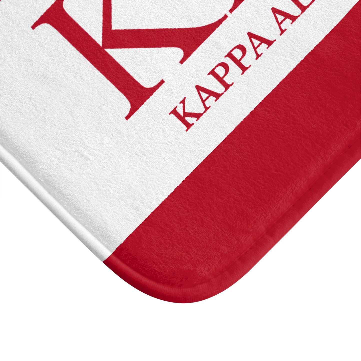 Kappa Licensed Memory Foam Bath Mat — Red & White