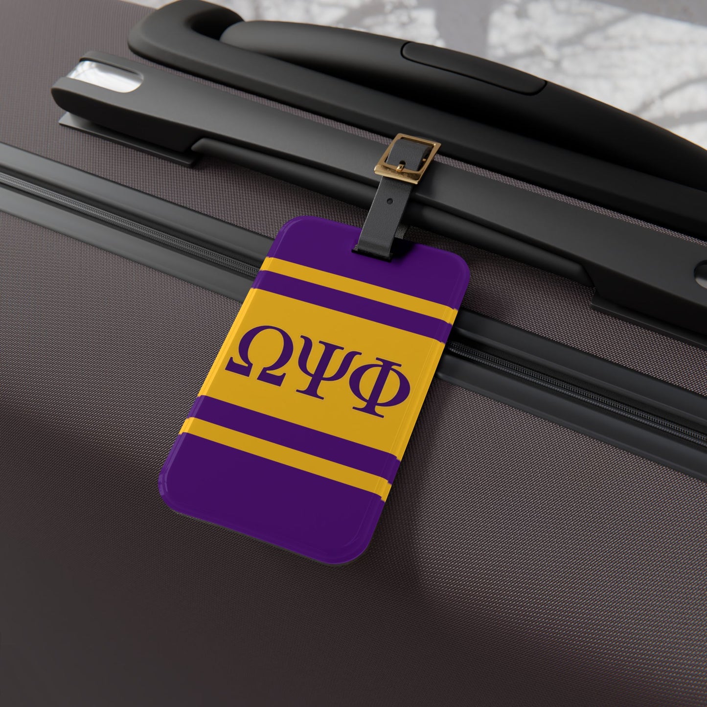 Omega Psi Phi Luggage Tag