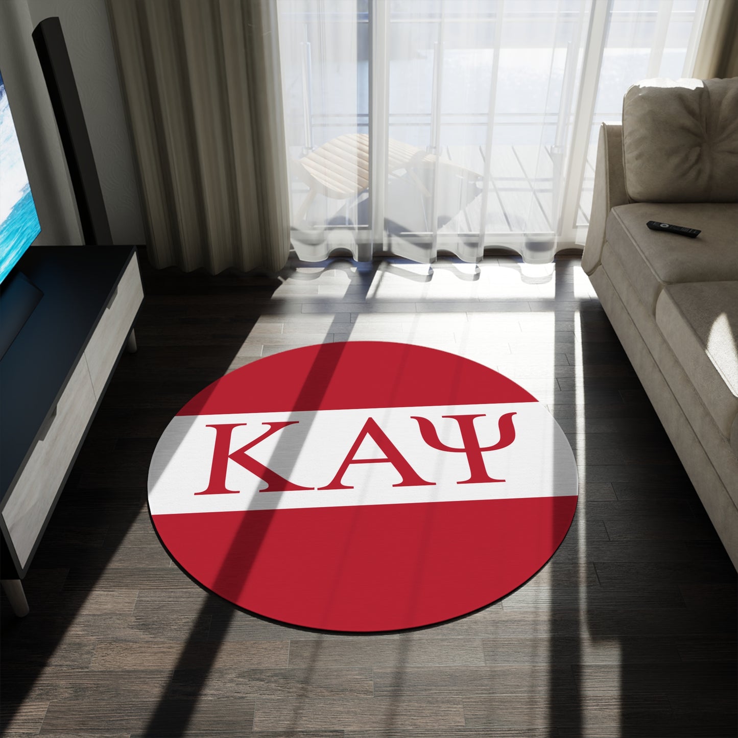 Kappa Alpha Psi Red Round Rug