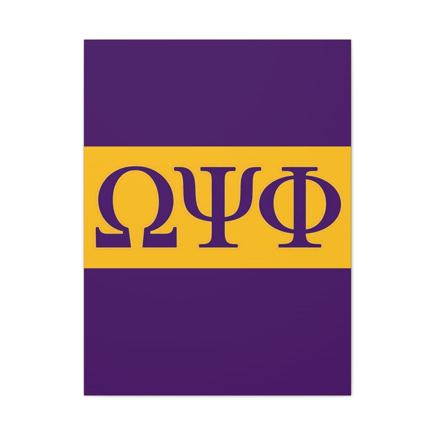 Omega Psi Phi Vertical Wall Art Canvas
