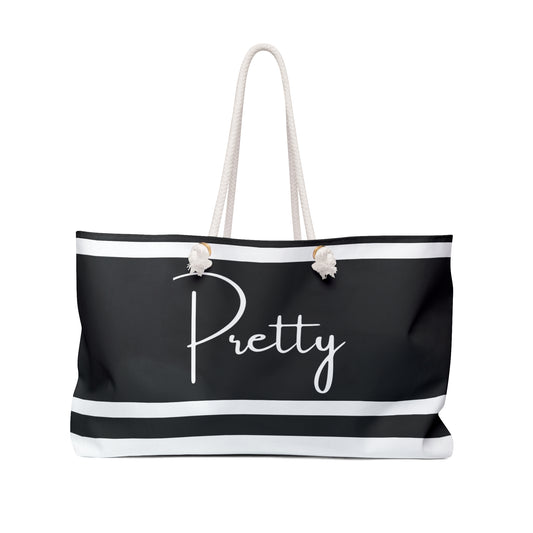 Pretty Black & White Tote Bag