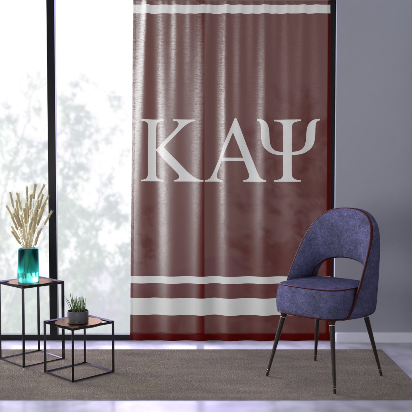 Kappa Alpha Psi Sheer Window Curtain