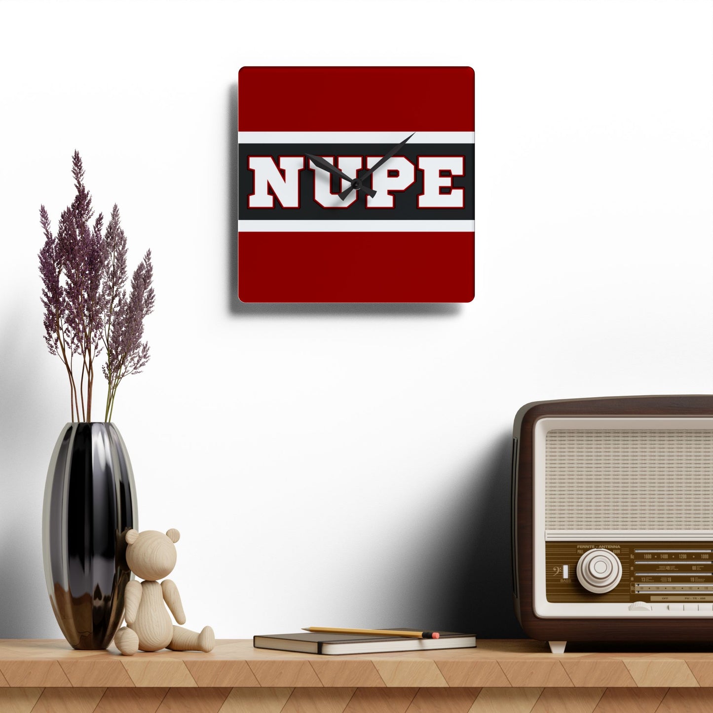 NUPE Square Wall Clock