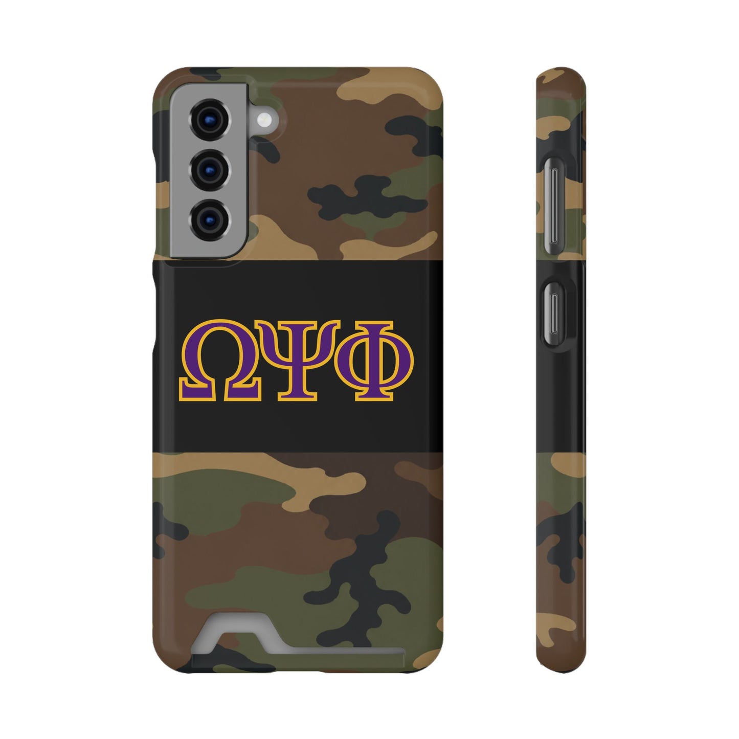 Omega Psi Phi Camo Slim Wallet Phone Card Case