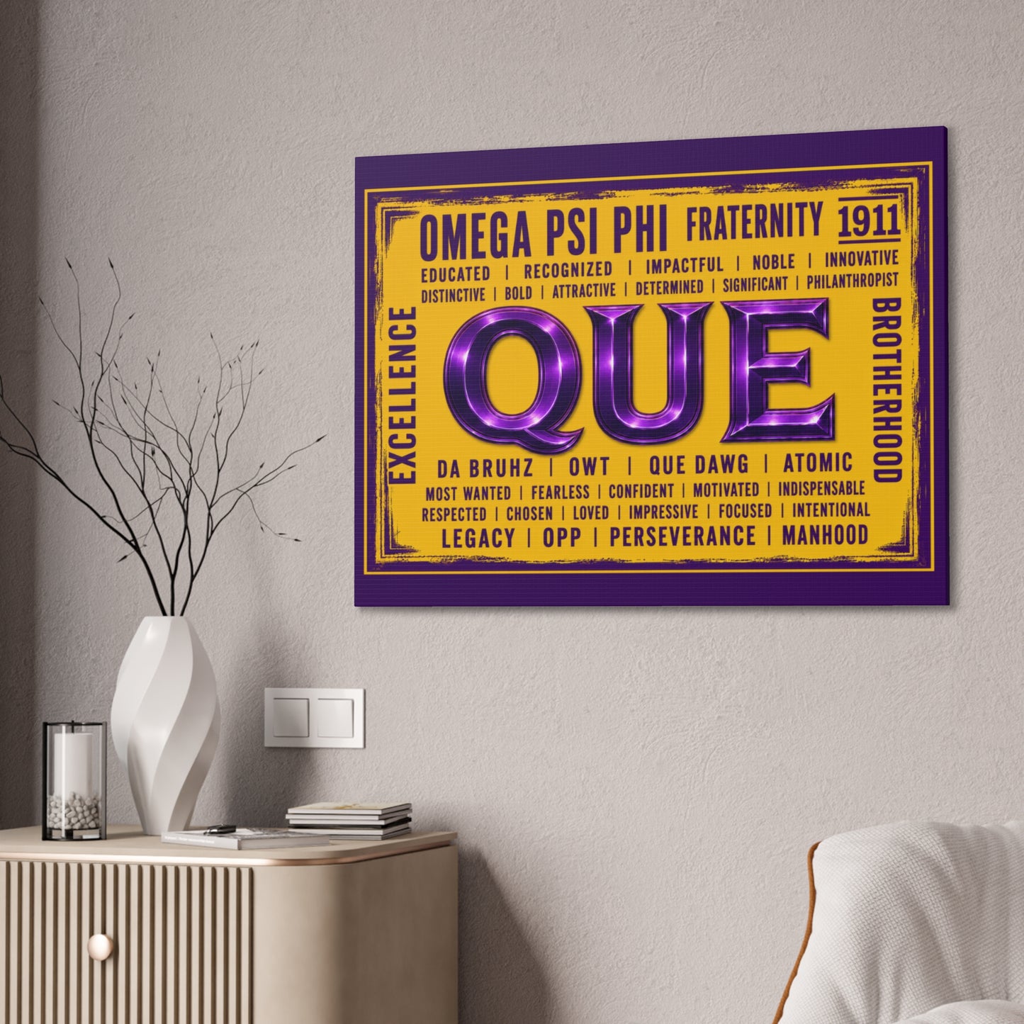 Que Pride Horizontal Wall Canvas