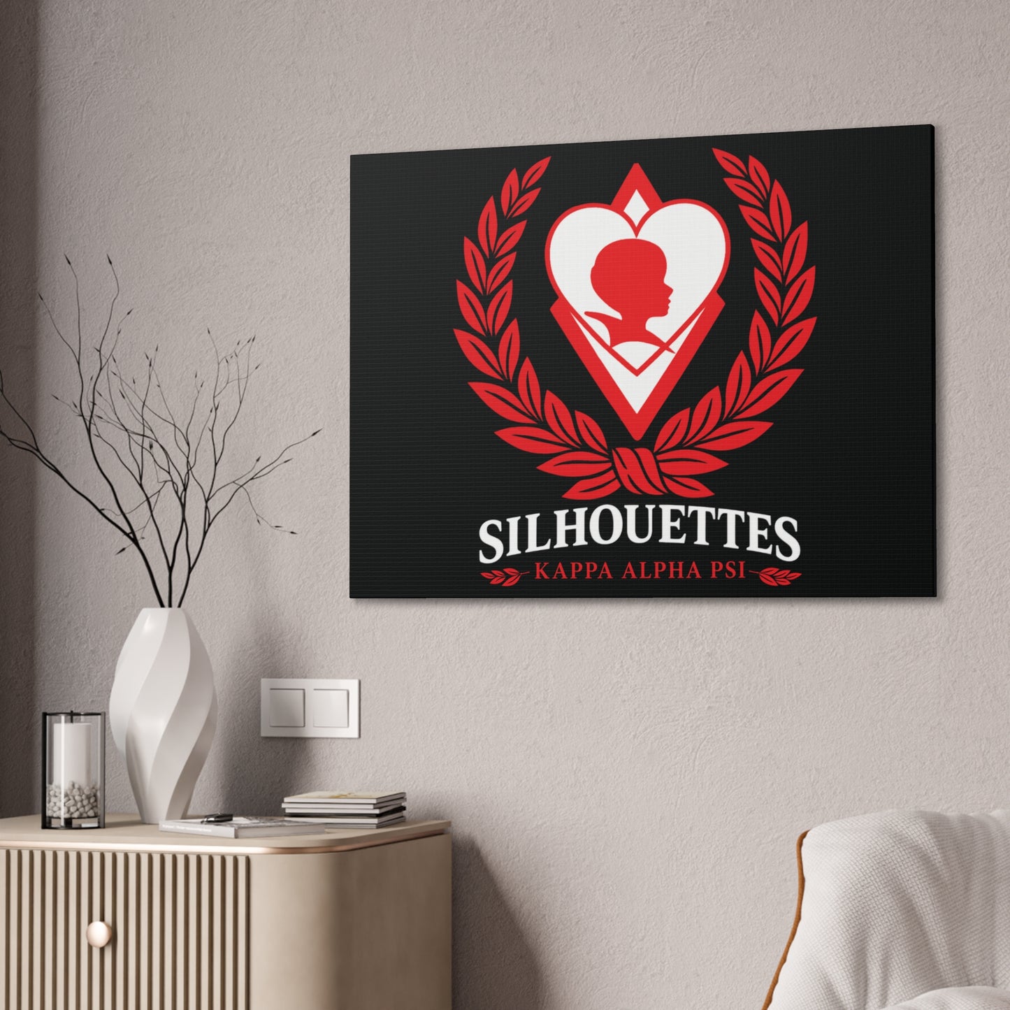 Kappa Silhouettes Black Horizontal Wall Art Canvas