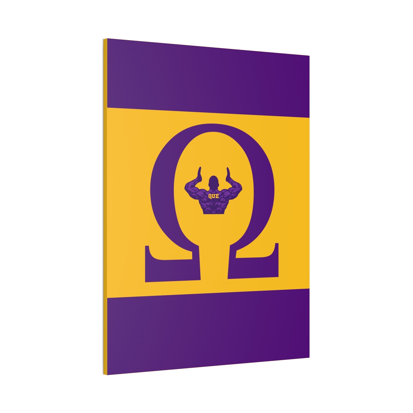 Omega Letter Vertical Wall Art Canvas