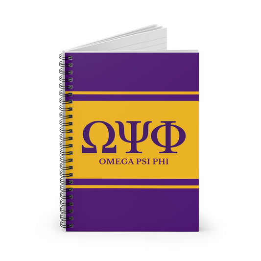 Omega Psi Phi Spiral Notebook