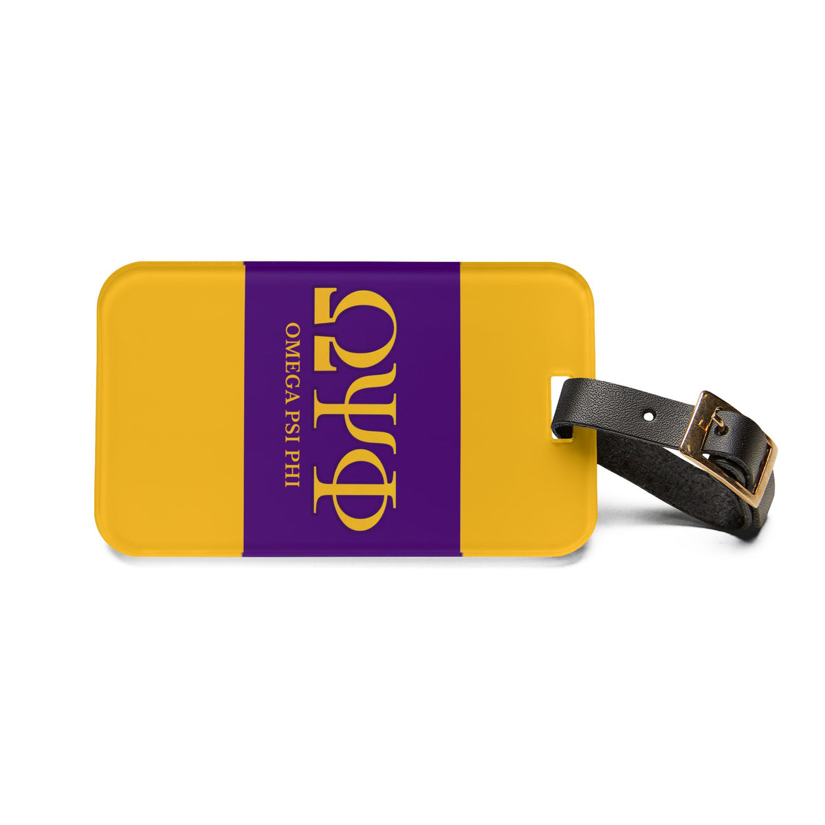 Omega Psi Phi Gold Luggage Tag