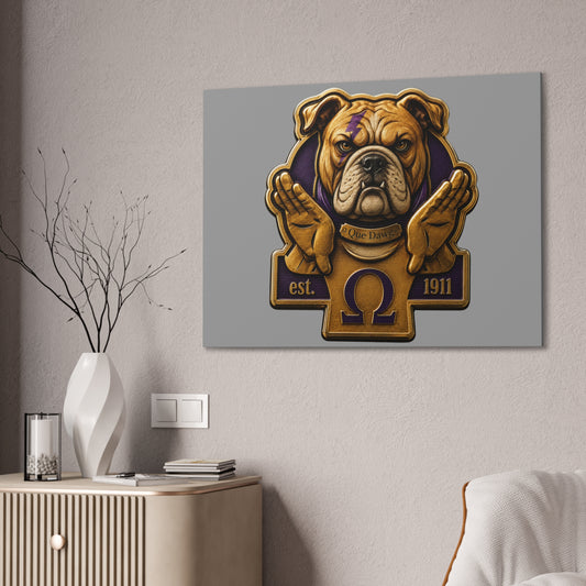 Que Dawg Gray Horizontal Wall Canvas