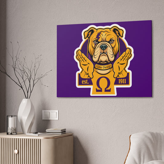 Omega Psi Phi Que Dawg Horizontal Wall Canvas