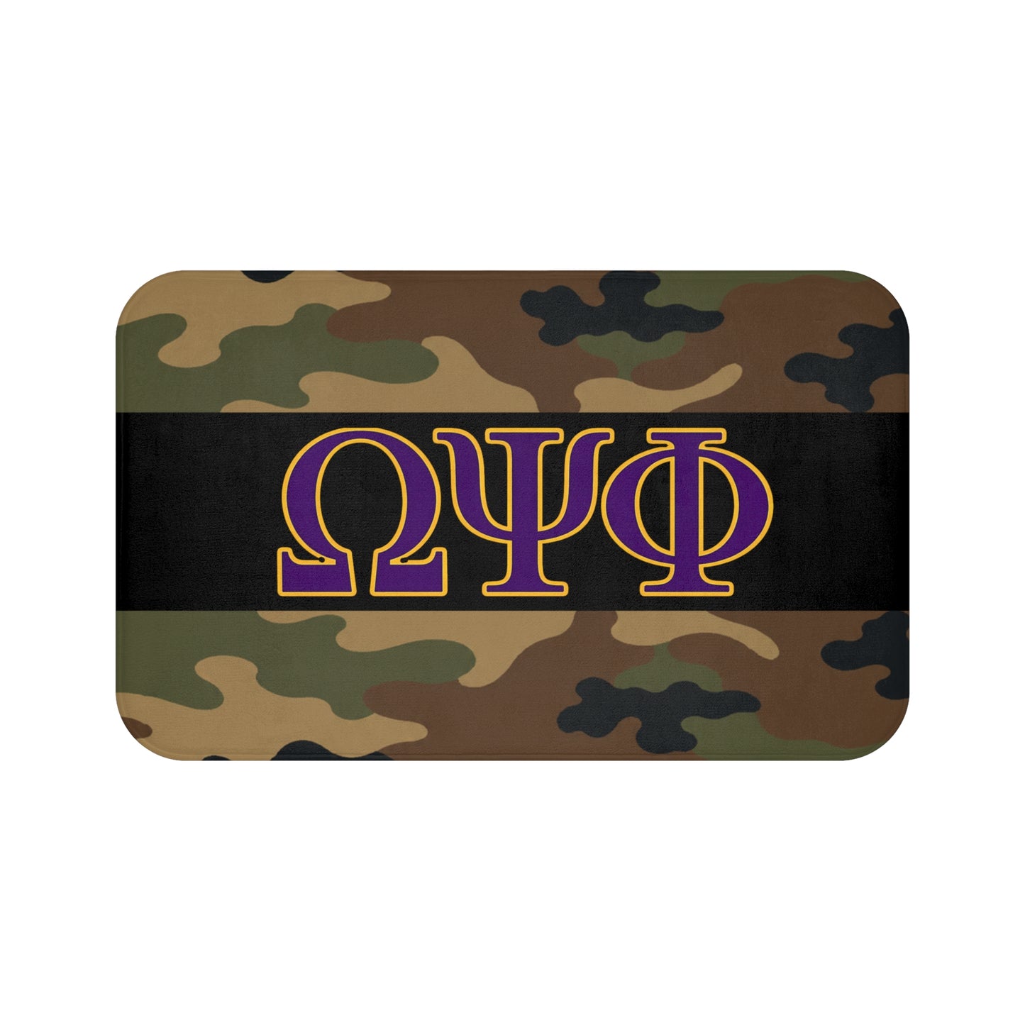 Omega Psi Phi Camo Bath Mat