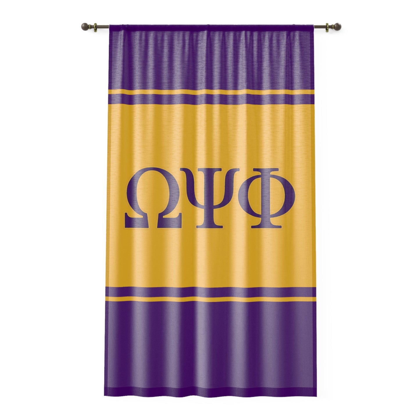 Omega Psi Phi Sheer Window Curtain