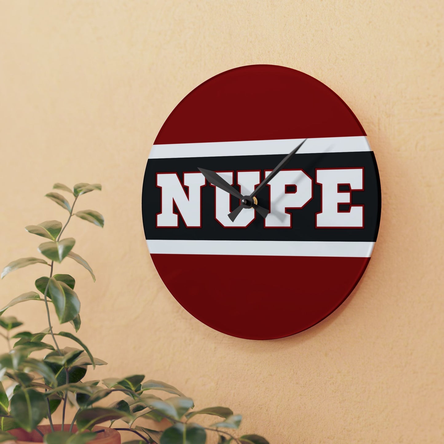 NUPE Round Wall Clock