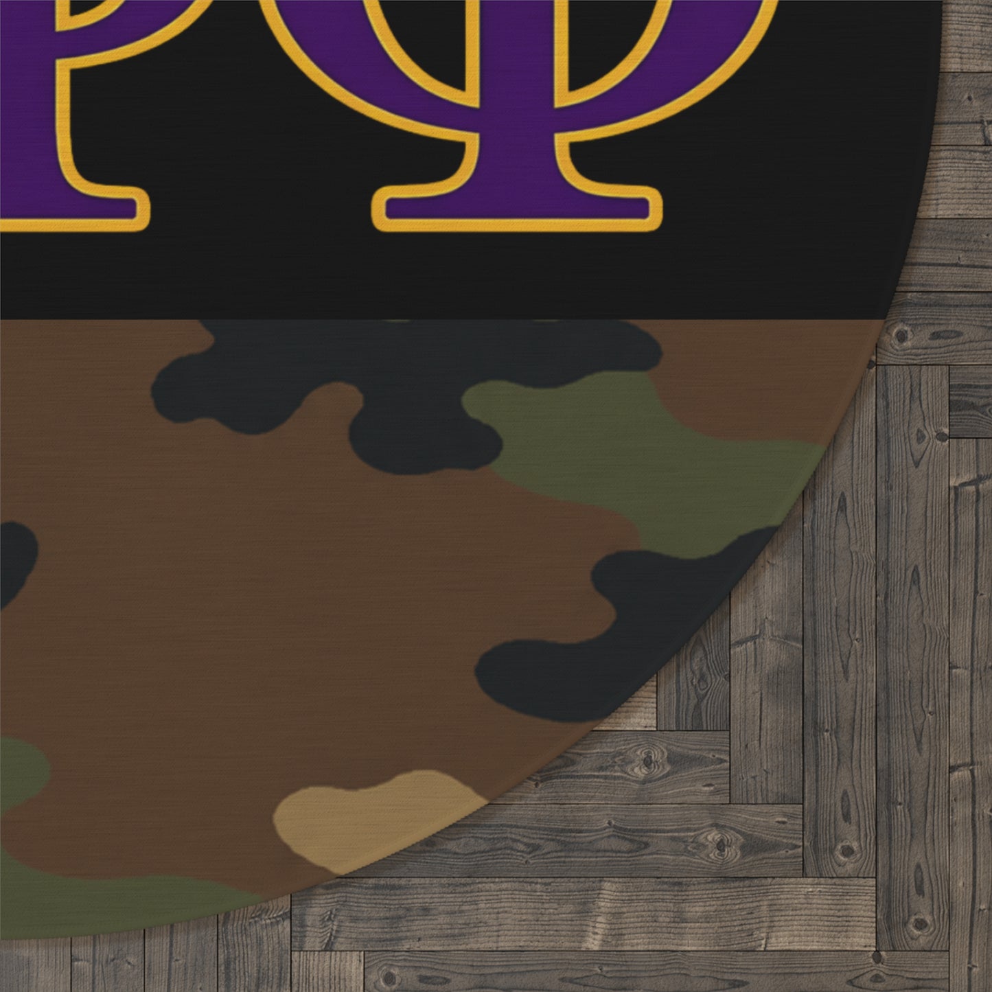 Omega Psi Phi Camo Round Rug