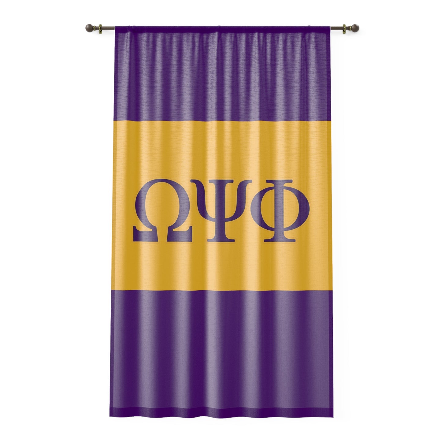 Omega Psi Phi Sheer Window Curtain