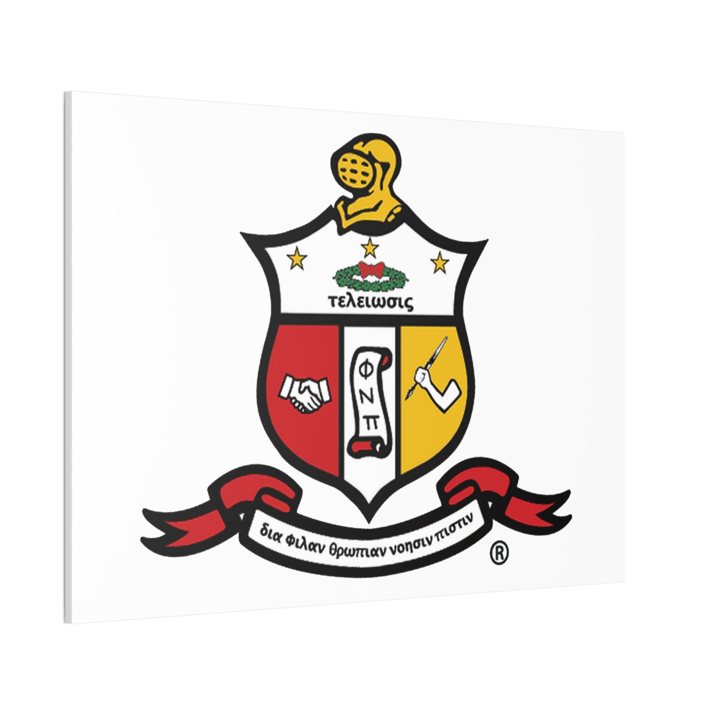 Kappa Coat of Arms Horizontal Wall Art Canvas