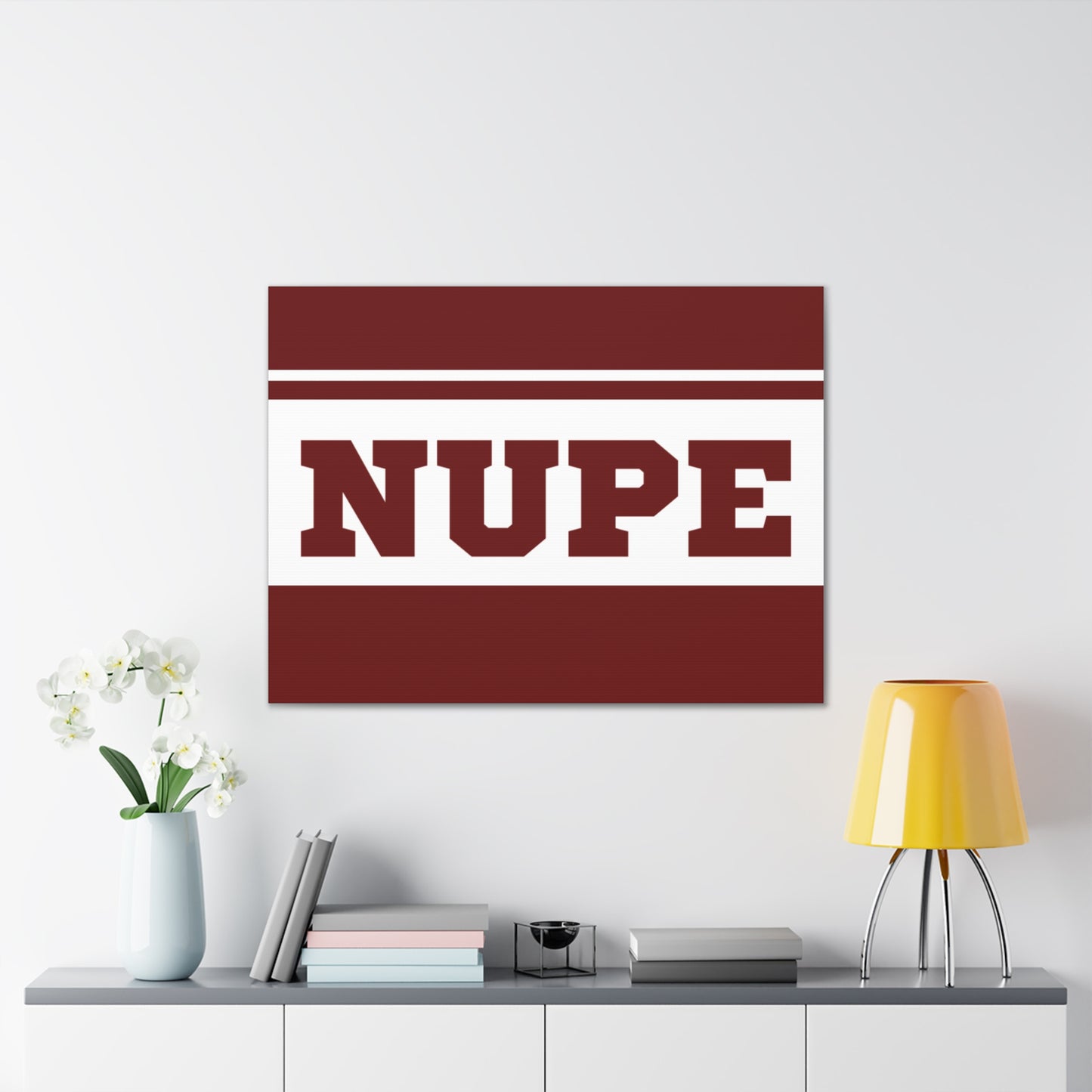 NUPE Crimson Horizontal Wall Canvas