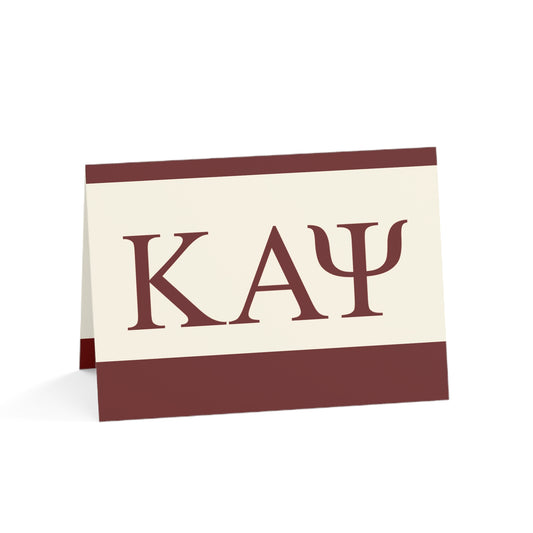 KAPsi Greeting Cards - Crimson & Cream