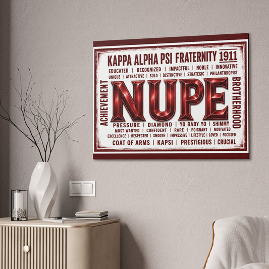 NUPE Crimson Pride Horizontal Wall Art Canvas
