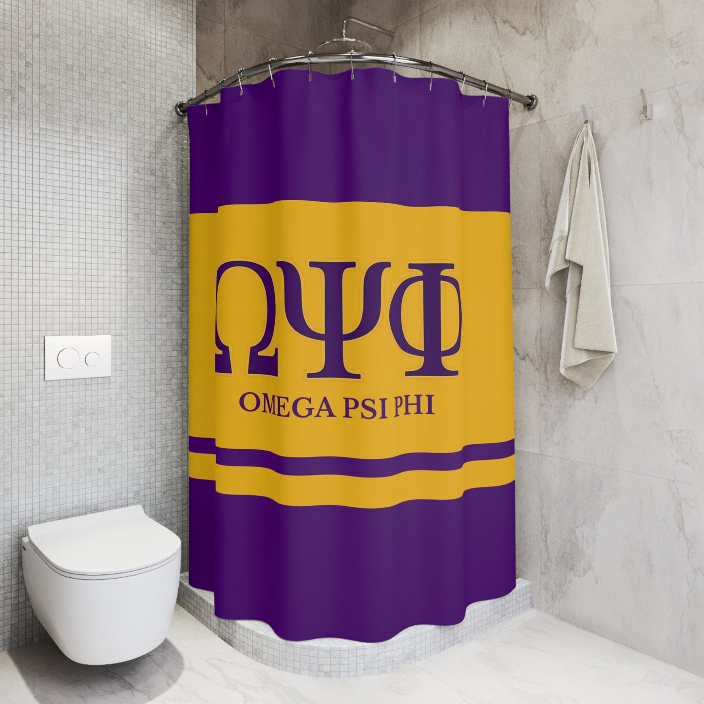 Omega Psi Phi Shower Curtain