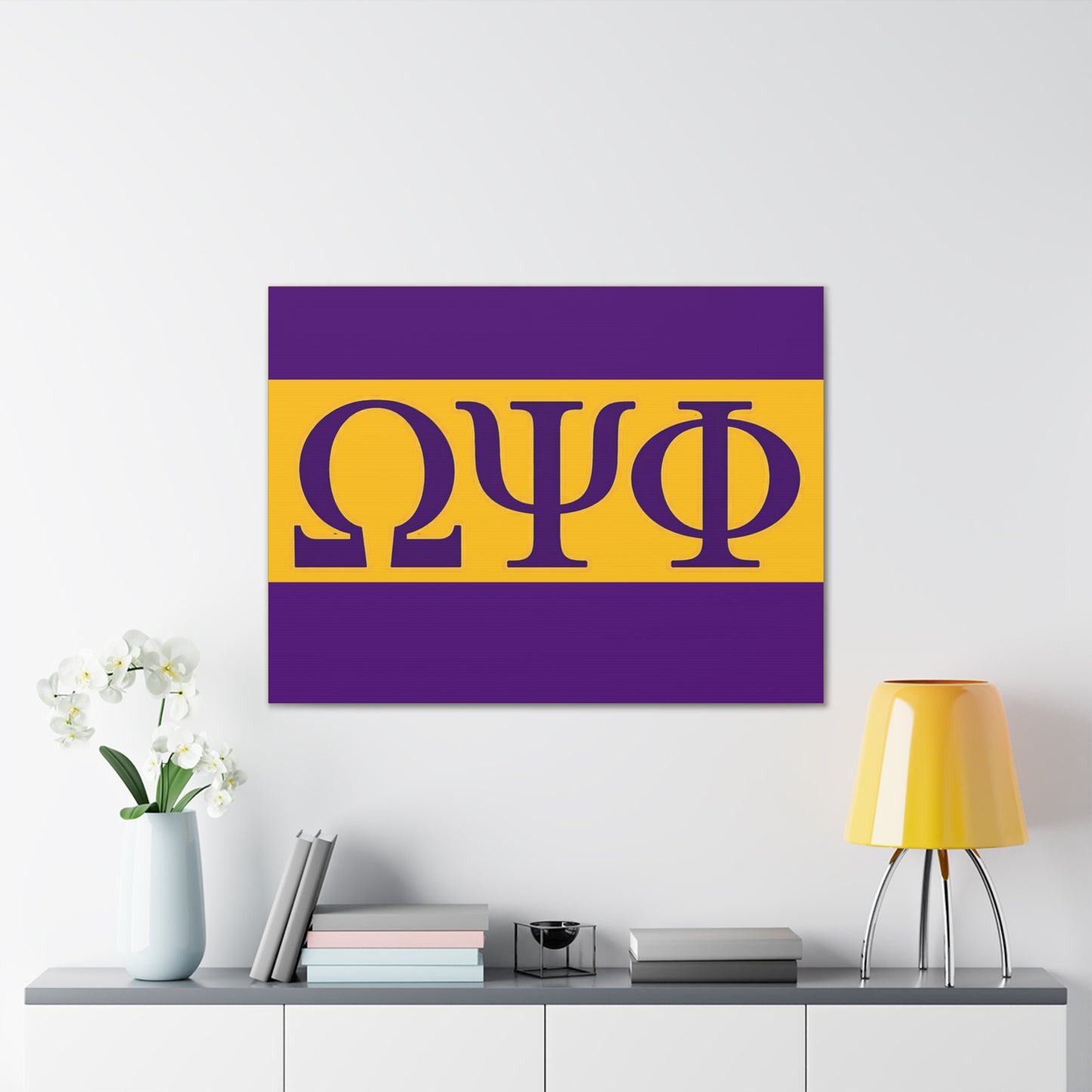 Omega Psi Phi Horizontal Wall Canvas