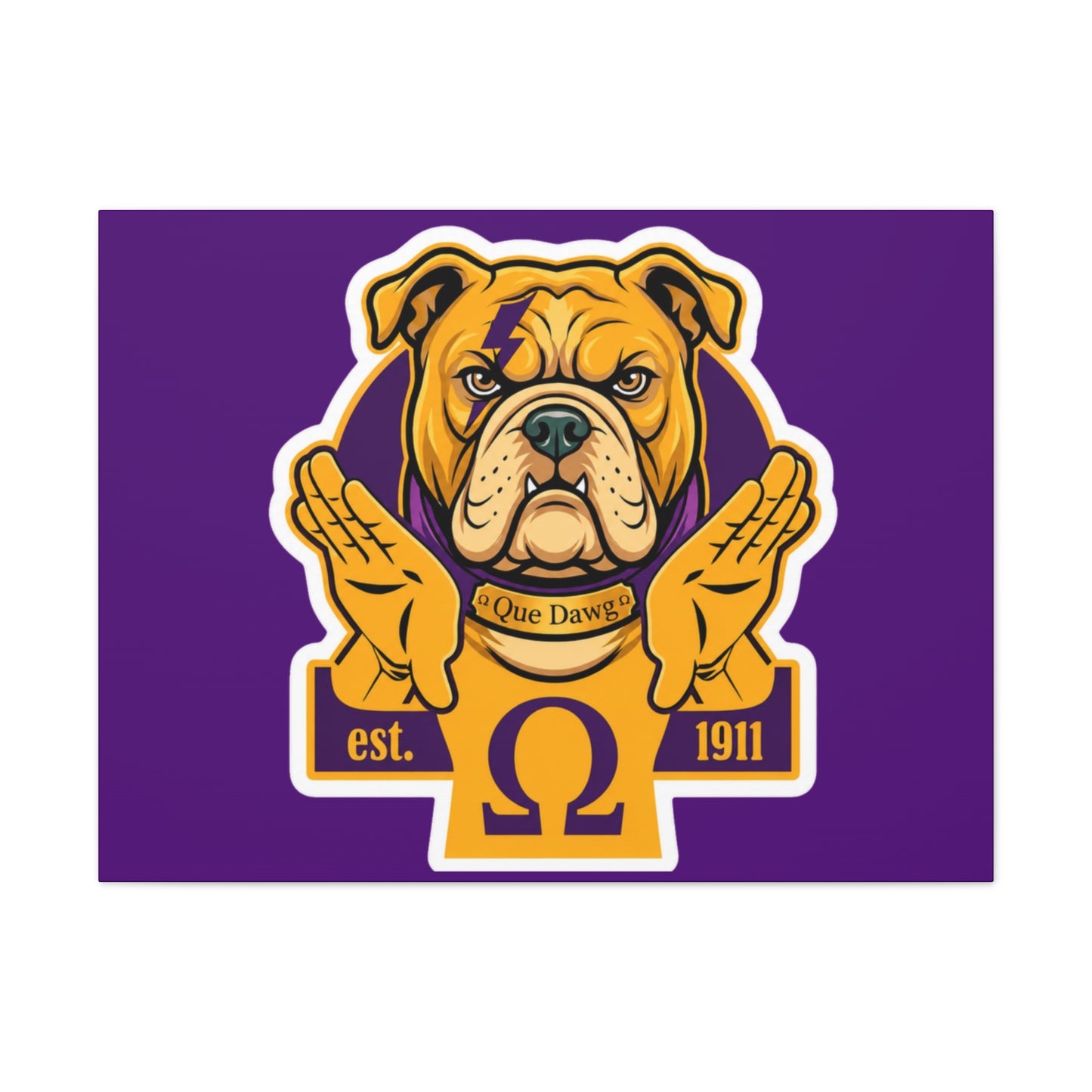 Omega Psi Phi Que Dawg Horizontal Wall Canvas