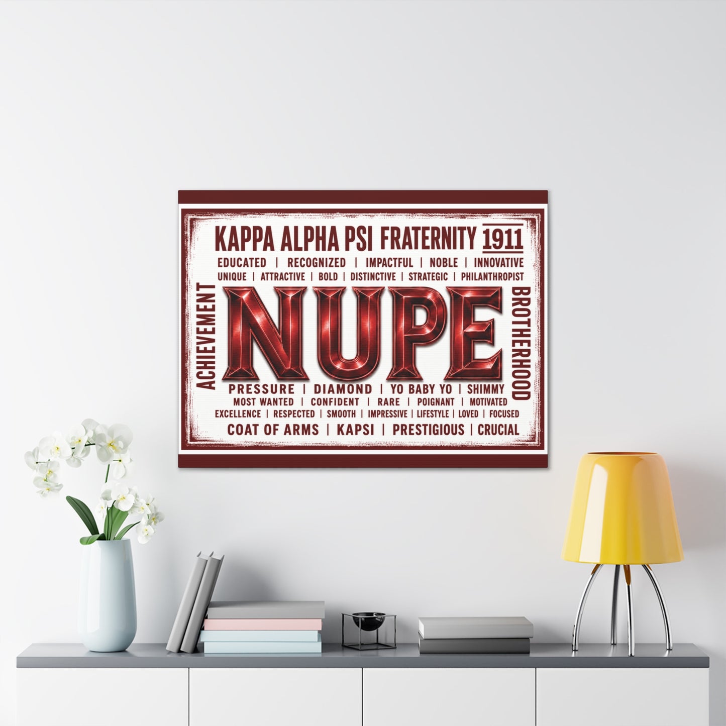 NUPE Crimson Pride Horizontal Wall Art Canvas