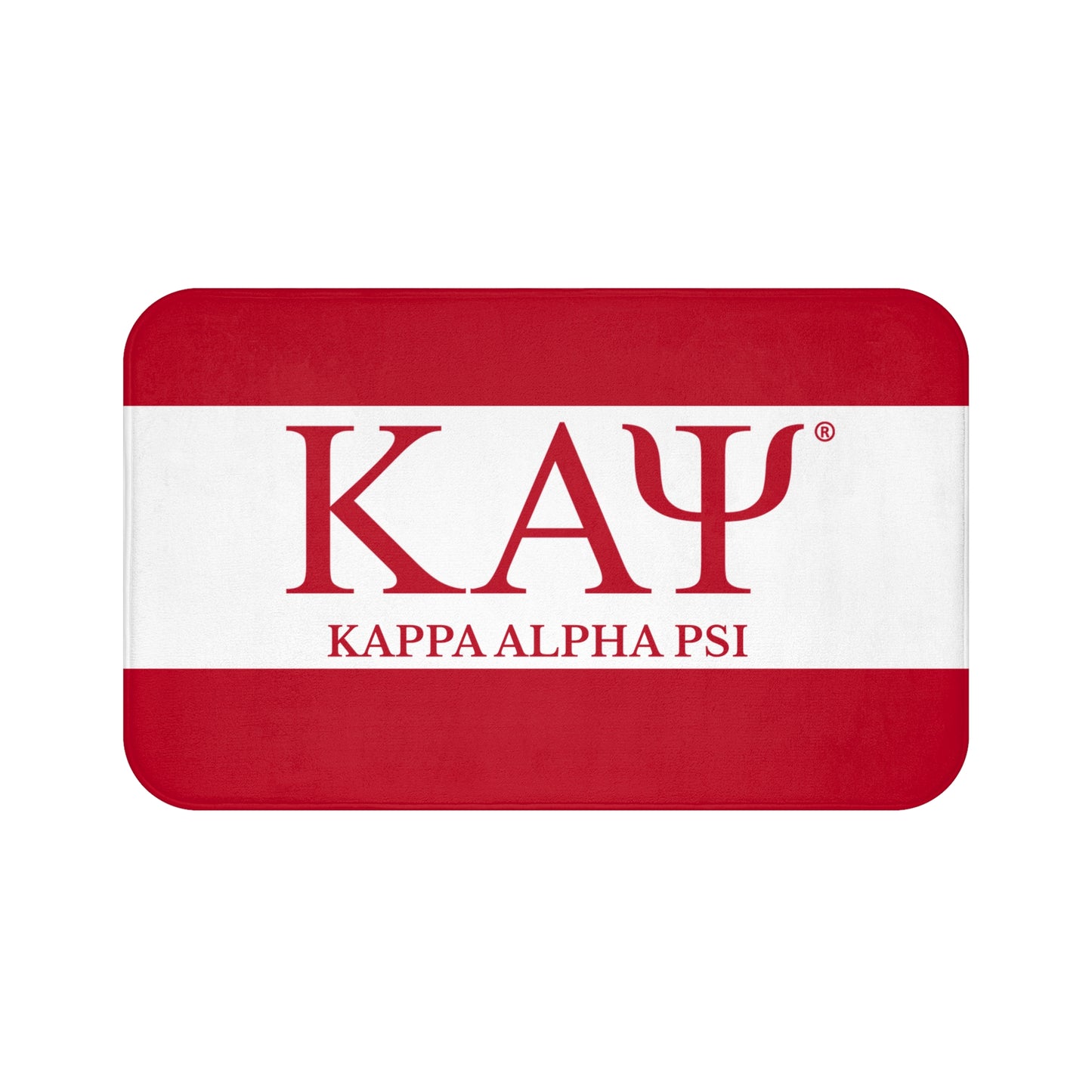 Kappa Licensed Memory Foam Bath Mat — Red & White
